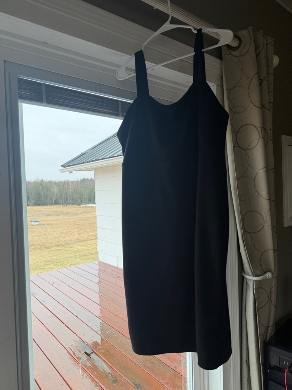Elegant Black Mini Dress with Square Neckline
